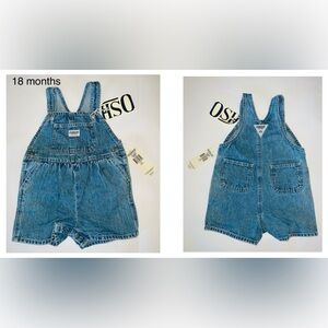 Oshkosh girls 18 mo denim shortalls - NWT